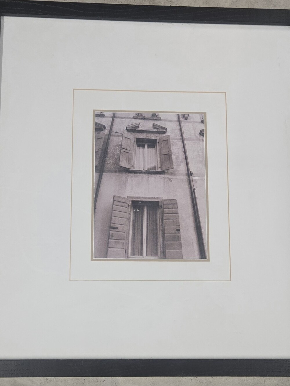 Vtg Harold’s Clothing Boutique Decor Framed Black & White Italian Art 19x17